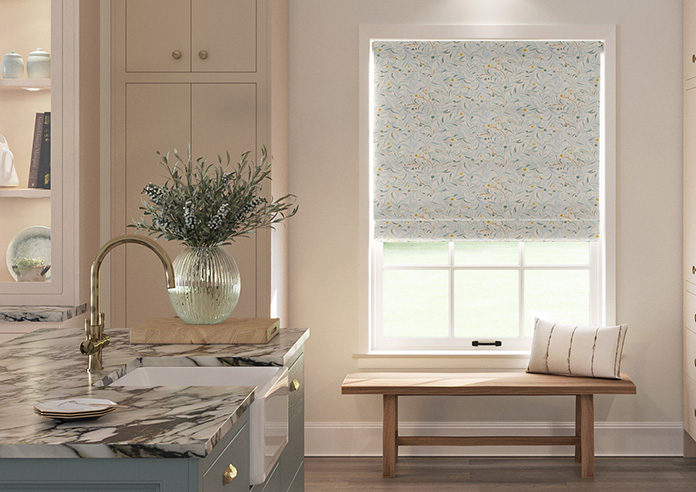 Malory, Aqua - Roman Blind - Image 3